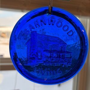 Blenko NWT Cobalt Blue Barnwood Living Pressed Glass Suncatcher 2021